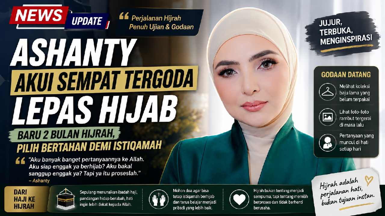 Ashanty Ungkap Godaan Melepas Hijab Setelah Dua Bulan Berhijrah, Pilih Bertahan Demi Istiqamah