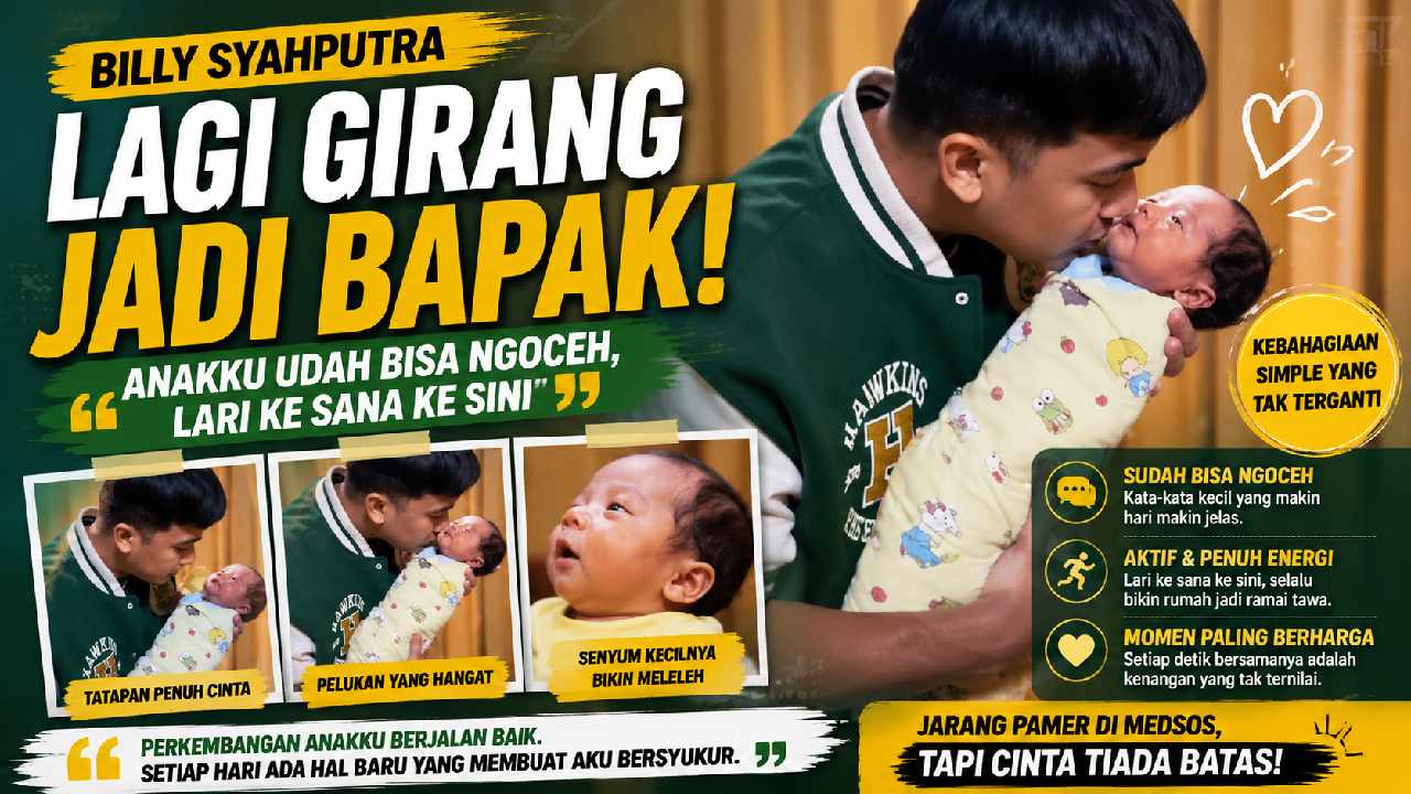 Billy Syahputra Bahagia Menjadi Ayah, Cerita Tumbuh Kembang Sang Anak yang Semakin Aktif