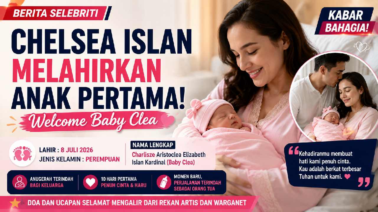 Chelsea Islan Sambut Kelahiran Anak Pertama, Baby Clea Hadir Membawa Kebahagiaan Baru