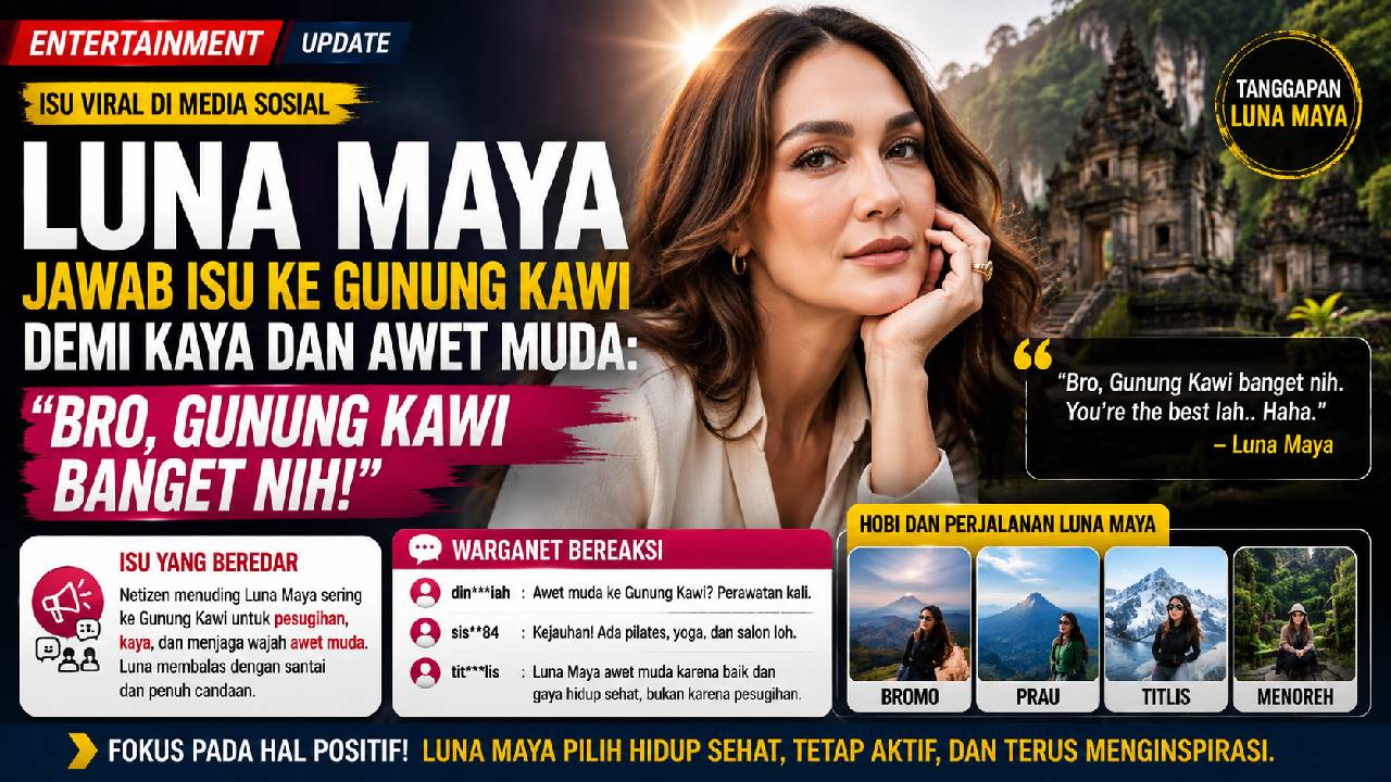 Luna Maya Santai Tanggapi Isu Gunung Kawi, Pilih Balas dengan Candaan