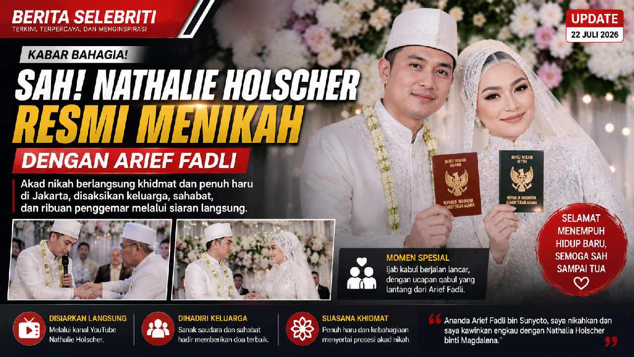 Sah! Nathalie Holscher Resmi Menikah dengan Arief Fadli, Momen Bahagia yang Penuh Haru
