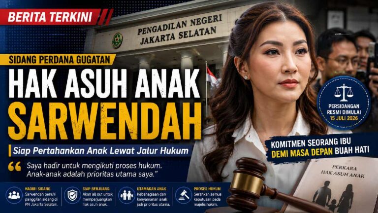 Sarwendah Tegaskan Siap Perjuangkan Hak Asuh Anak Lewat Jalur Hukum