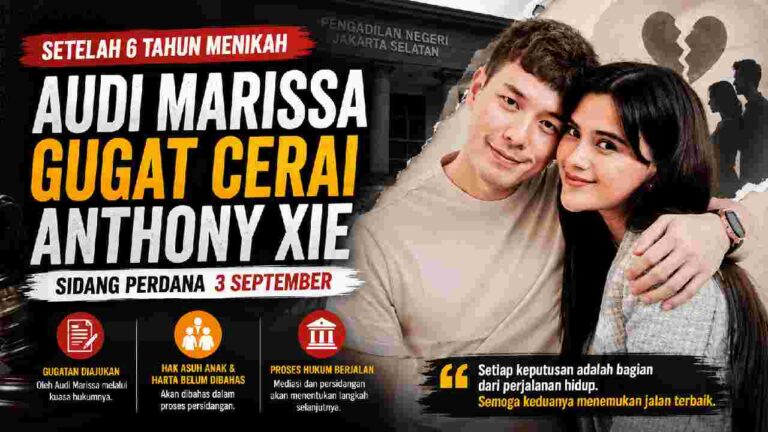 Audi Marissa Gugat Cerai Anthony Xie Setelah Enam Tahun Menikah