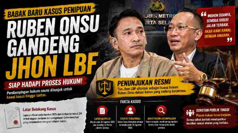 Ruben Onsu Gandeng Jhon LBF, Babak Baru Hadapi Kasus Dugaan Penipuan