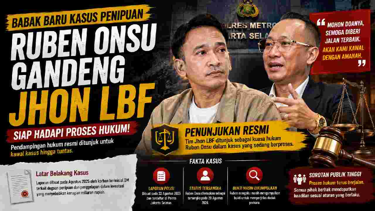 Ruben Onsu Gandeng Jhon LBF, Babak Baru Hadapi Kasus Dugaan Penipuan