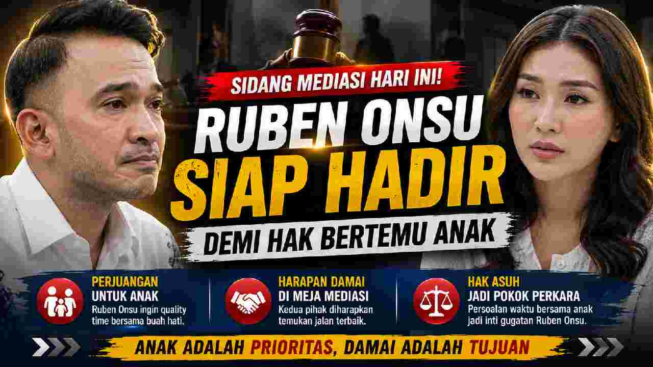 Ruben Onsu Siap Hadiri Mediasi dengan Sarwendah, Hak Bertemu Anak Jadi Perhatian