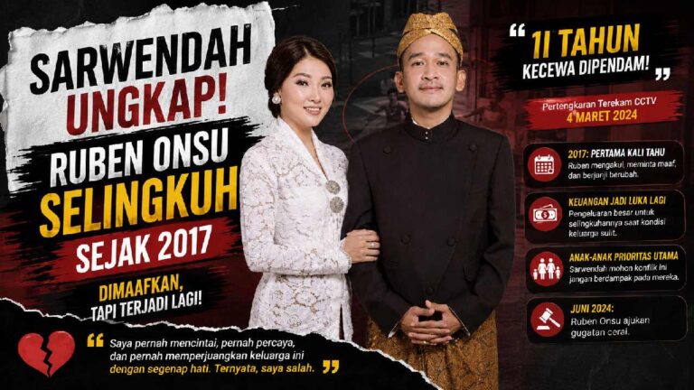 Sarwendah Ungkap Dugaan Perselingkuhan Ruben Onsu, Cerita Lama Kembali Jadi Sorotan Publik