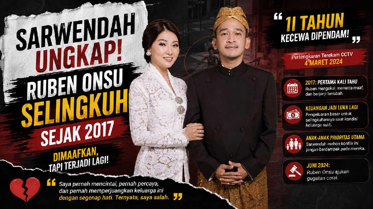 Sarwendah Ungkap Dugaan Perselingkuhan Ruben Onsu, Cerita Lama Kembali Jadi Sorotan Publik