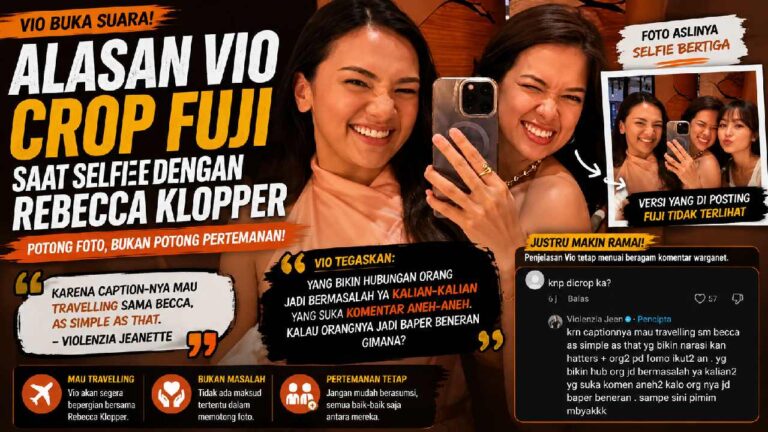 Violenzia Jeanette Jelaskan Alasan Crop Fuji dari Foto Bersama Rebecca Klopper