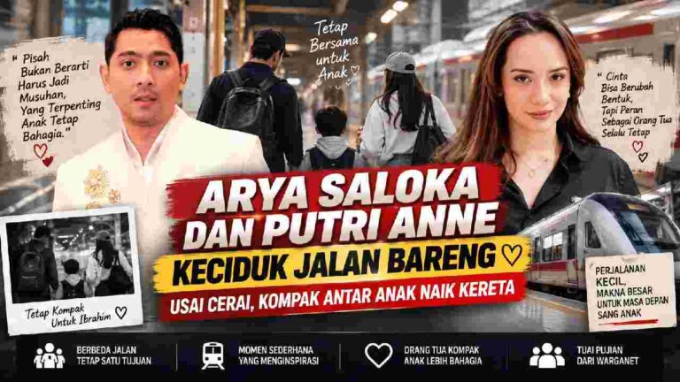 Arya Saloka dan Putri Anne Kompak Dampingi Anak, Momen Naik Kereta Jadi Sorotan