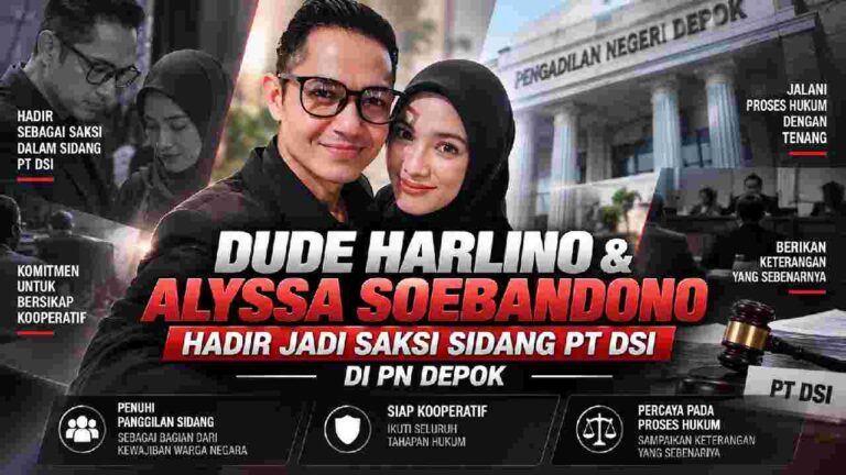 Dude Harlino dan Alyssa Soebandono Siap Bersaksi di Sidang PT DSI