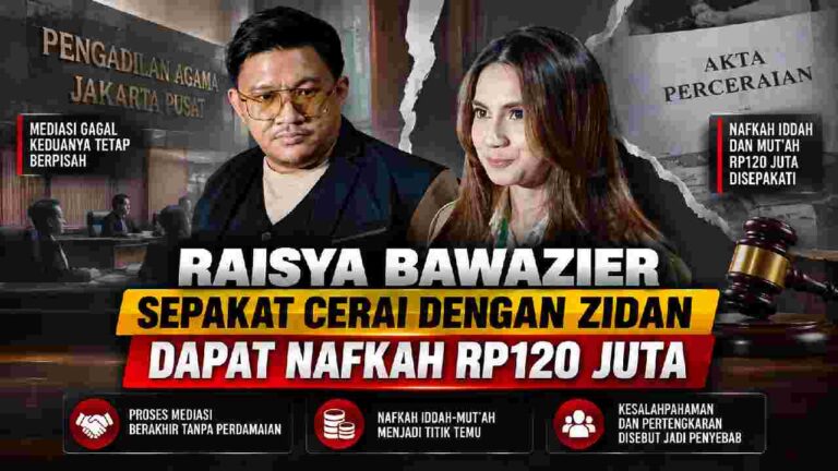 Raisya Bawazier dan Zidan Sepakat Berpisah, Nafkah Rp120 Juta Jadi Titik Temu