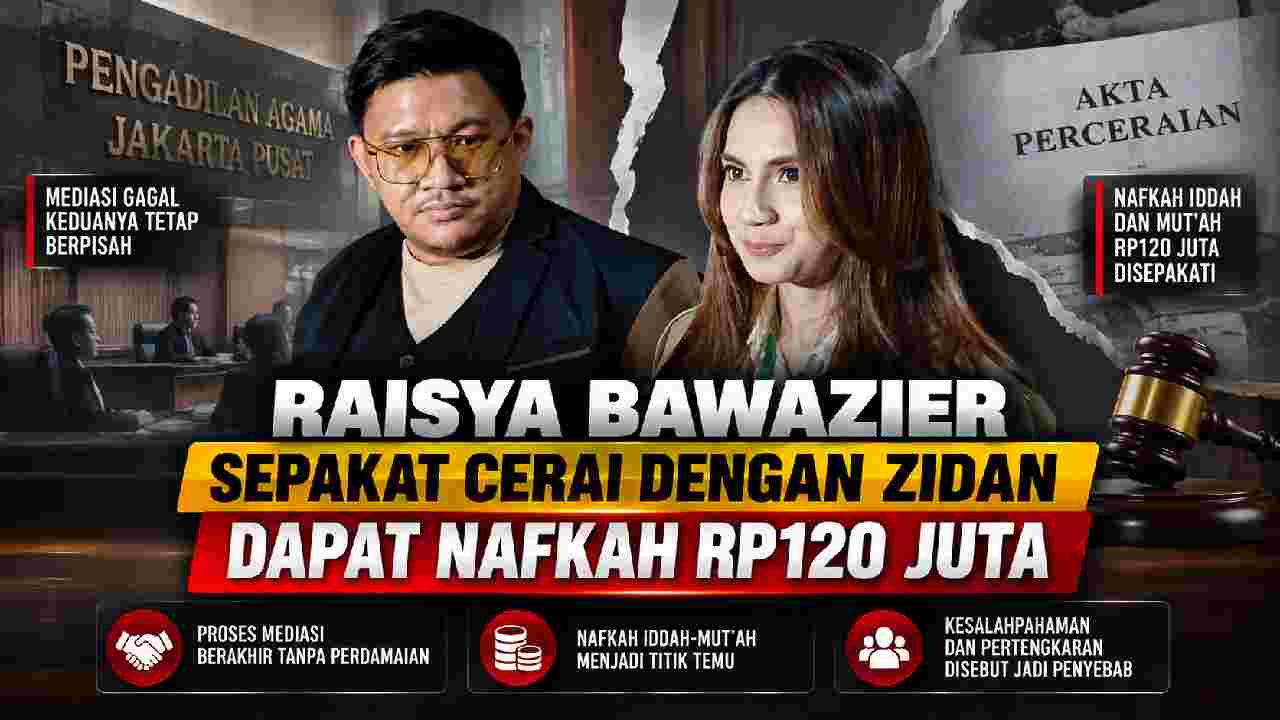 Raisya Bawazier dan Zidan Sepakat Berpisah, Nafkah Rp120 Juta Jadi Titik Temu