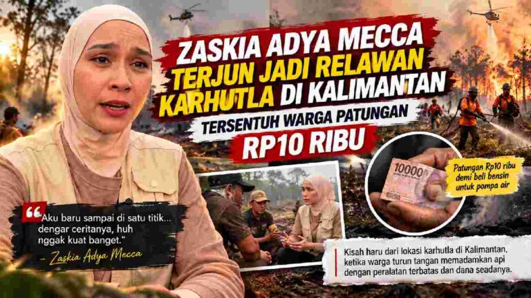 Zaskia Adya Mecca Turun ke Lokasi Karhutla, Tersentuh Perjuangan Relawan Mandiri
